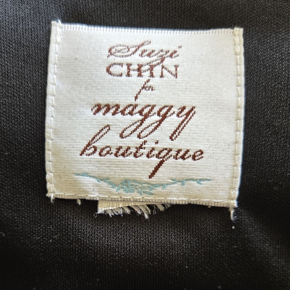 Suzi Chin for Maggy Boutique Purple Black Gray Dress - Picture 4 of 9